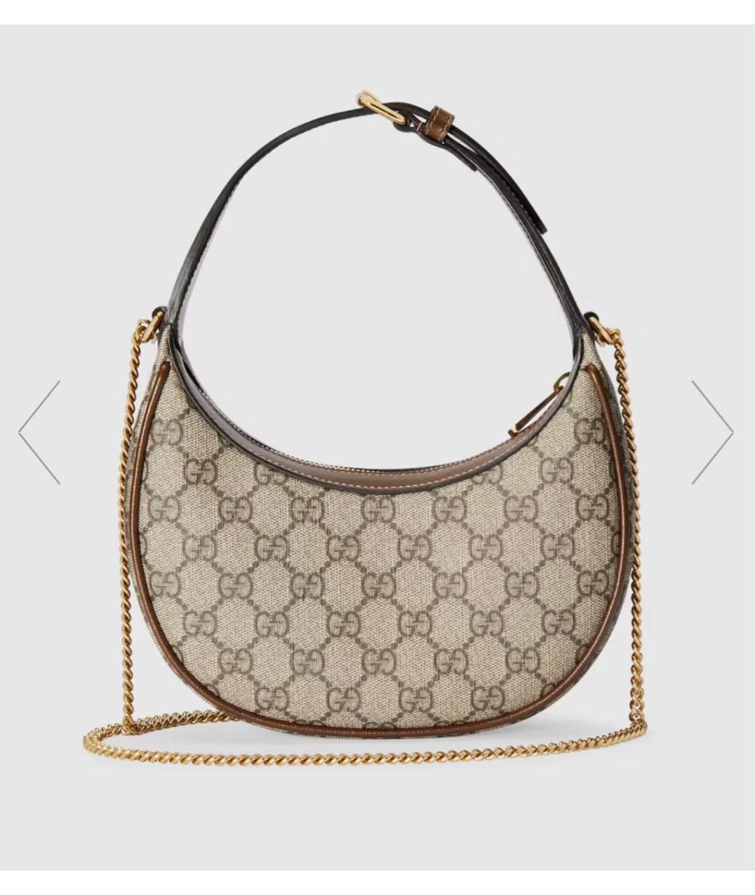 GUCCI Бежевая тканевая сумка через плечо, фото 4