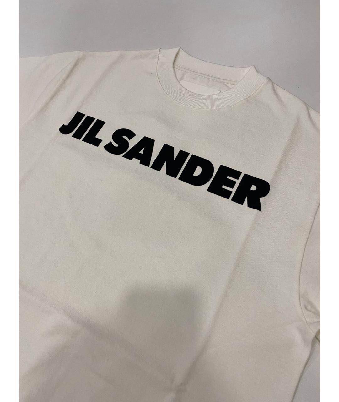 JIL SANDER Белая хлопковая футболка, фото 3