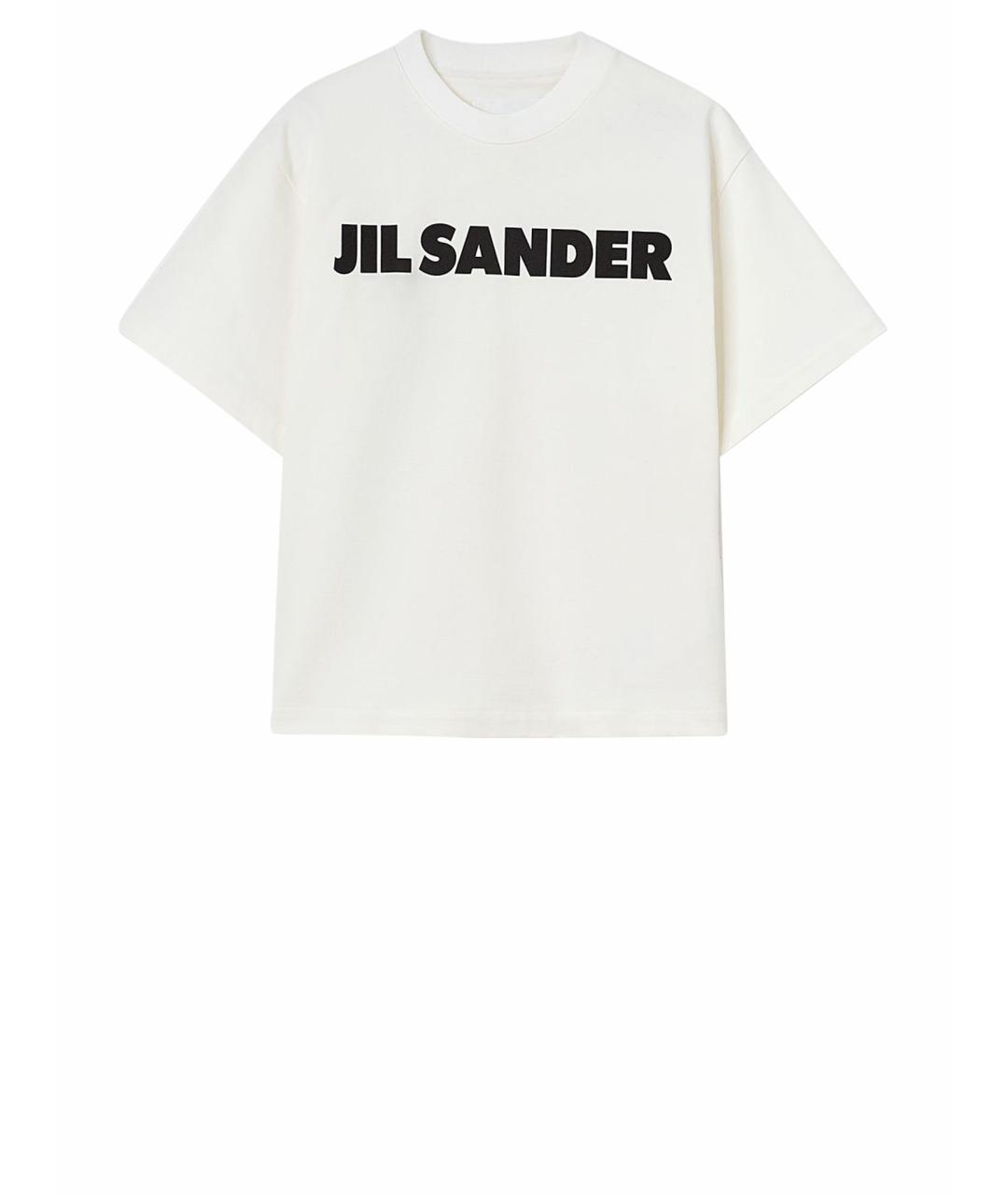 JIL SANDER Белая хлопковая футболка, фото 1