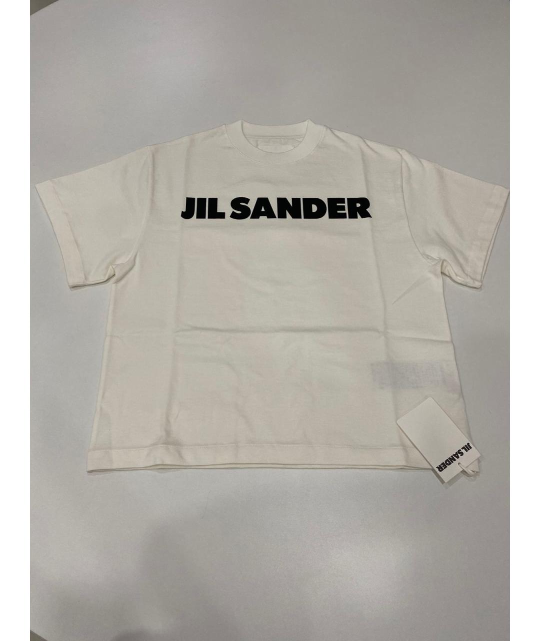 JIL SANDER Белая хлопковая футболка, фото 4