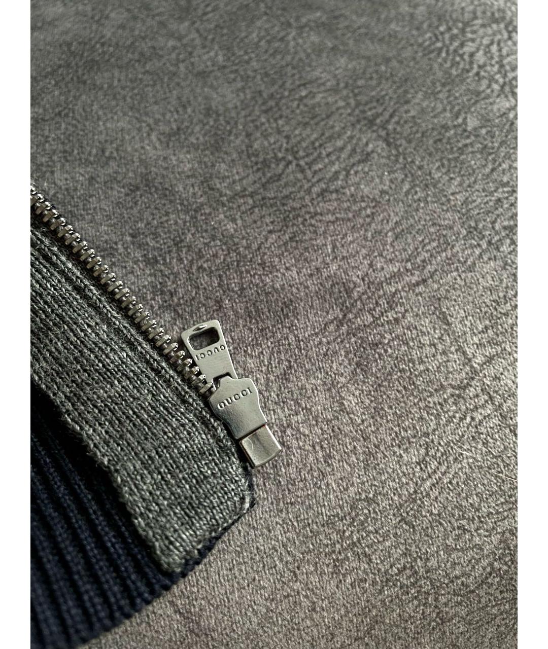 GUCCI Антрацитовый шерстяной кардиган, фото 7