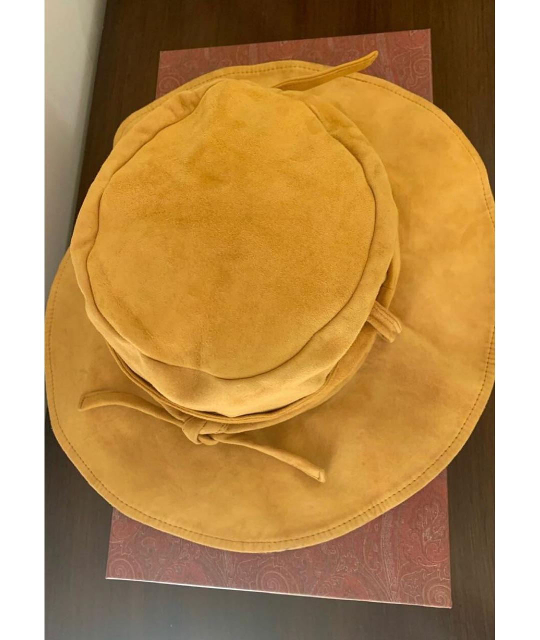 ETRO Горчичная бархатная шляпа, фото 6