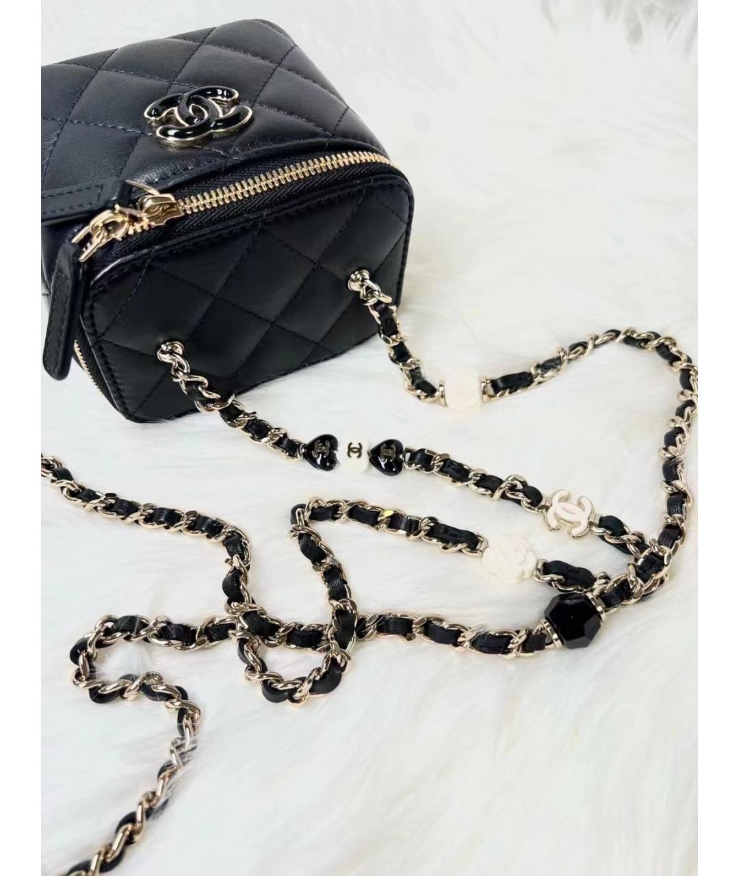 CHANEL Черная кожаная сумка через плечо, фото 4