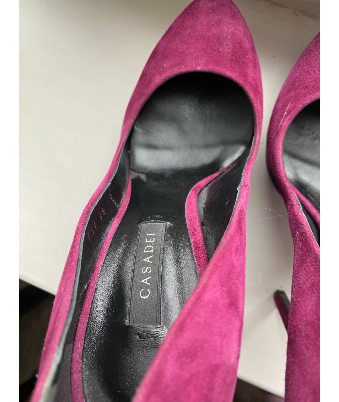 CASADEI Фиолетовые замшевые туфли, фото 6
