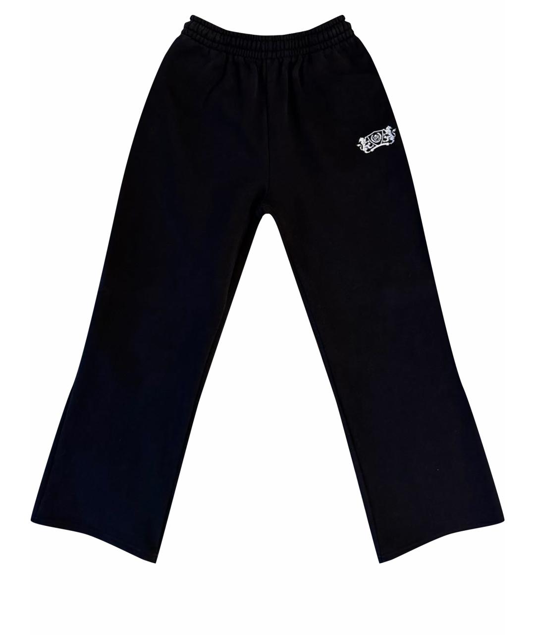 PLANTA ROSA Черные хлопковые спортивные брюки и шорты, фото 1