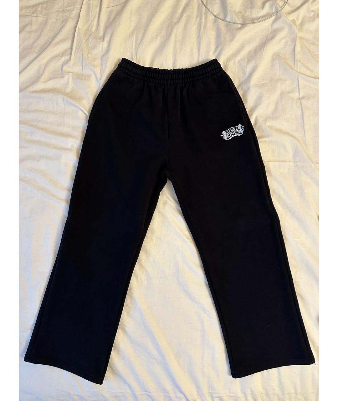 PLANTA ROSA Черные хлопковые спортивные брюки и шорты, фото 4