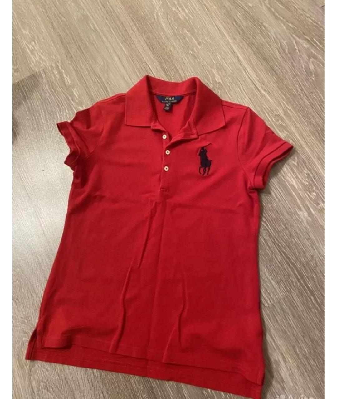 POLO RALPH LAUREN Красный хлопковый детская футболка / топ, фото 3