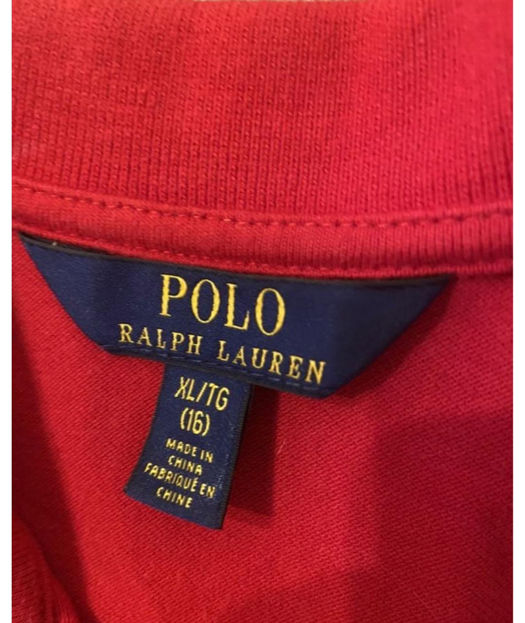 POLO RALPH LAUREN Красный хлопковый детская футболка / топ, фото 2