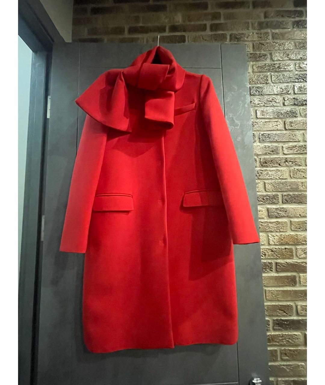 MSGM Красное вискозное пальто, фото 5