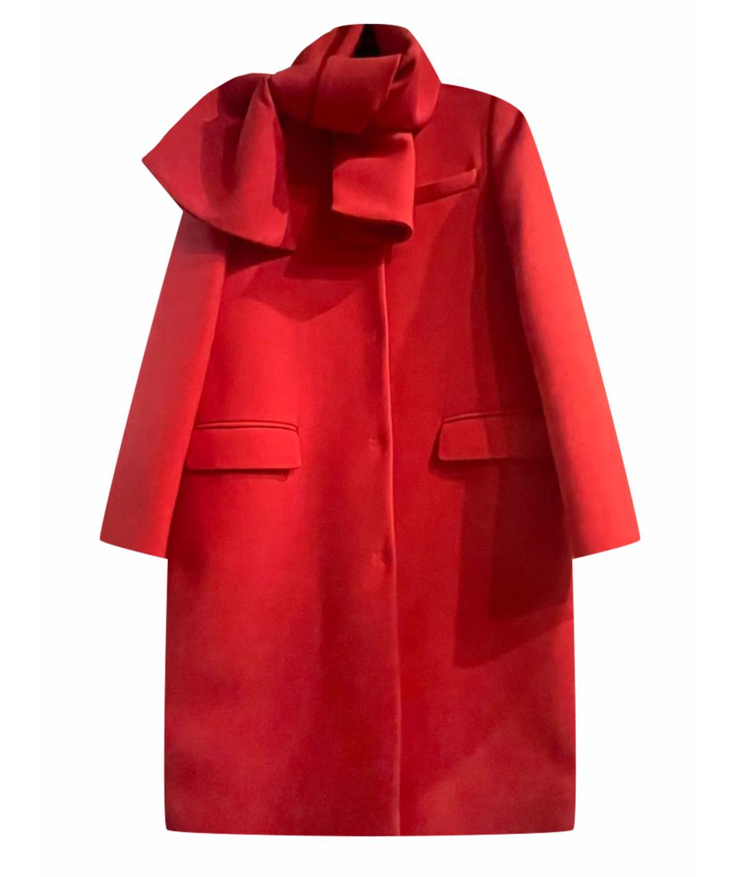 MSGM Красное вискозное пальто, фото 1