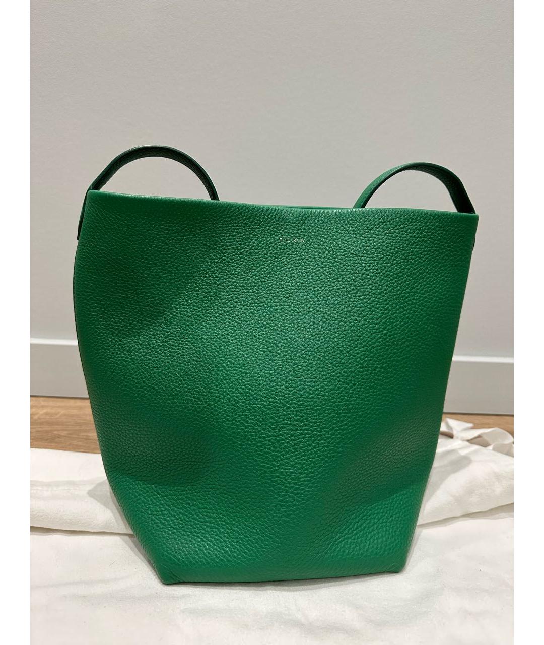 THE ROW Зеленая кожаная сумка тоут, фото 4