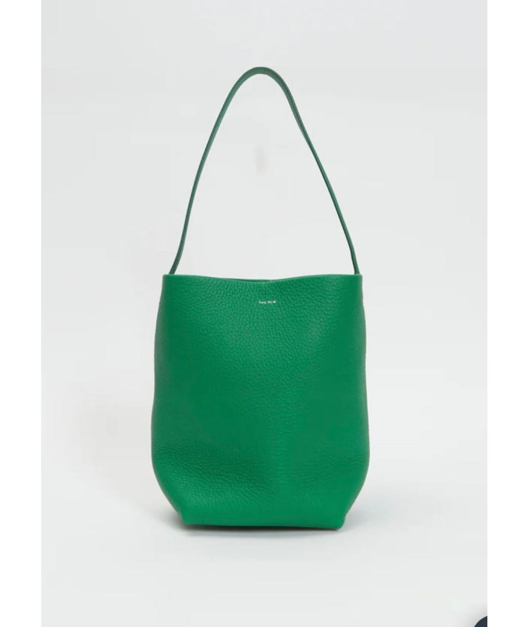 THE ROW Зеленая кожаная сумка тоут, фото 9