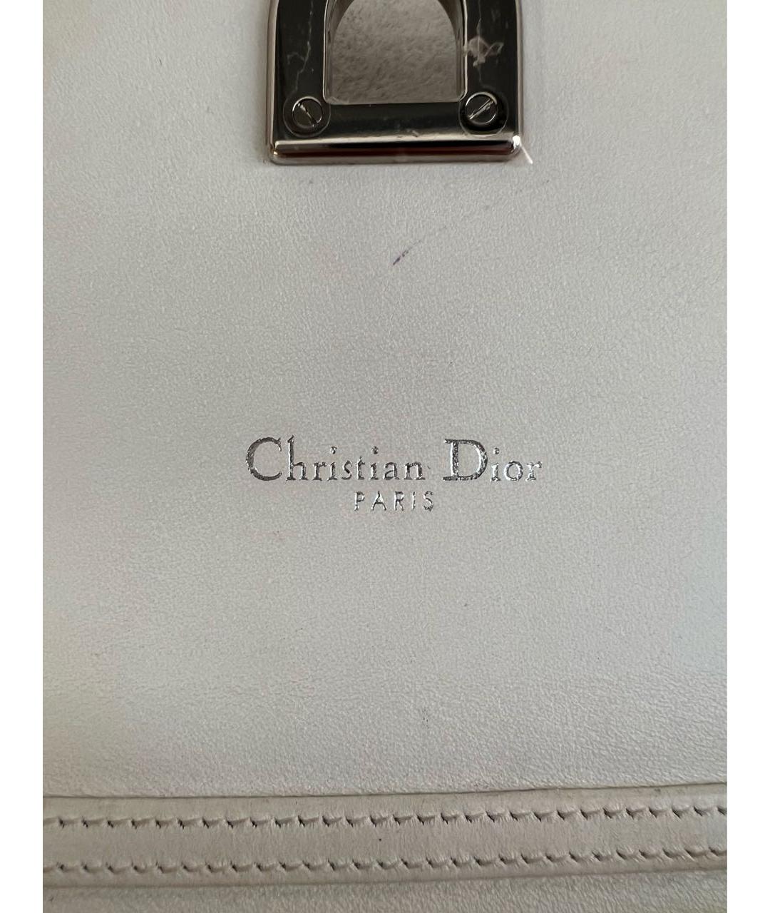 CHRISTIAN DIOR PRE-OWNED Серебряная кожаная сумка через плечо, фото 5