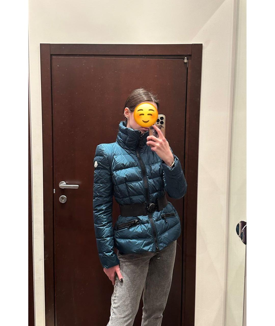 MONCLER Зеленый пуховик, фото 8