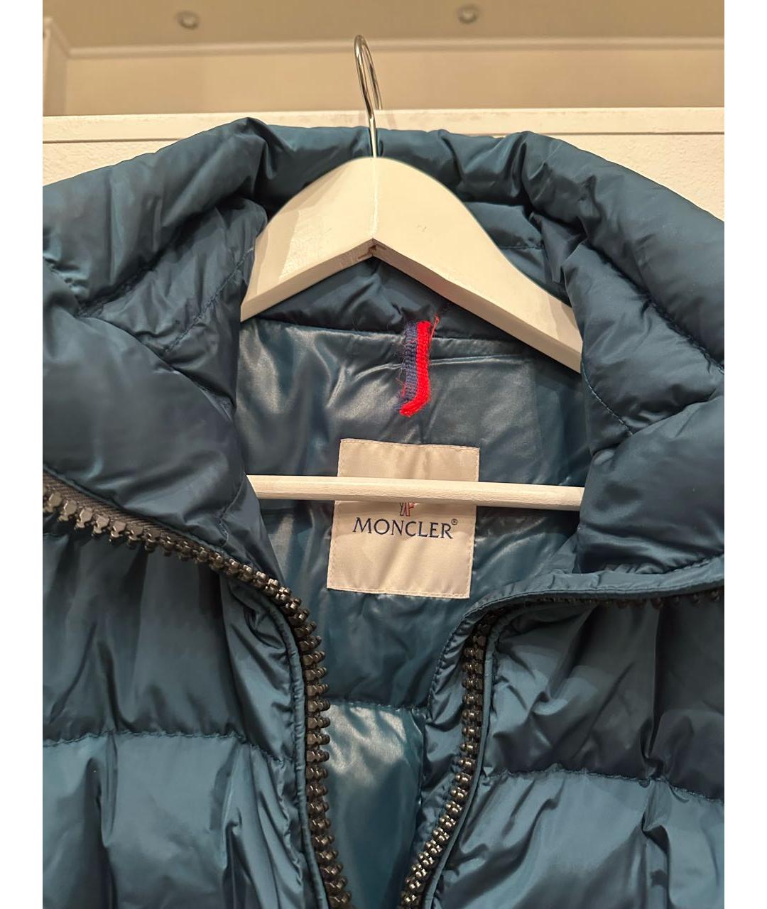 MONCLER Зеленый пуховик, фото 3