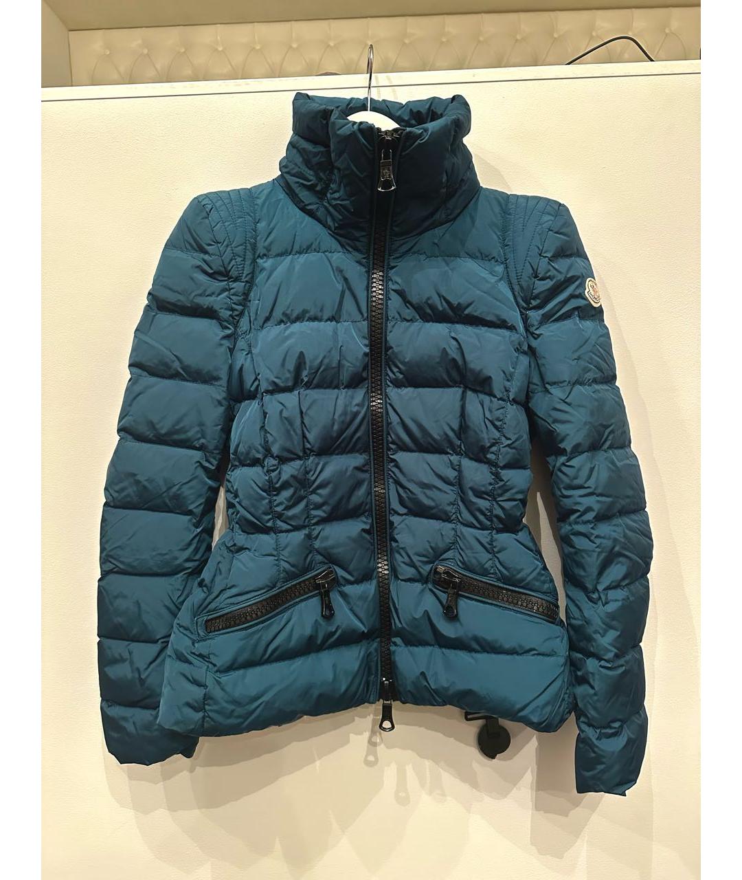 MONCLER Зеленый пуховик, фото 4