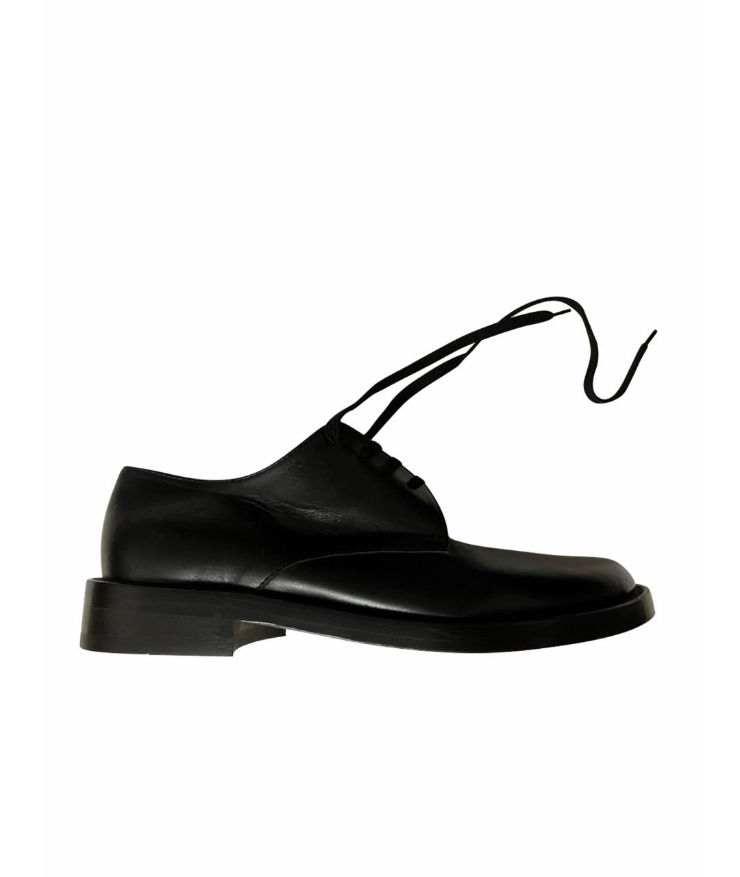ANN DEMEULEMEESTER Черные кожаные туфли, фото 1