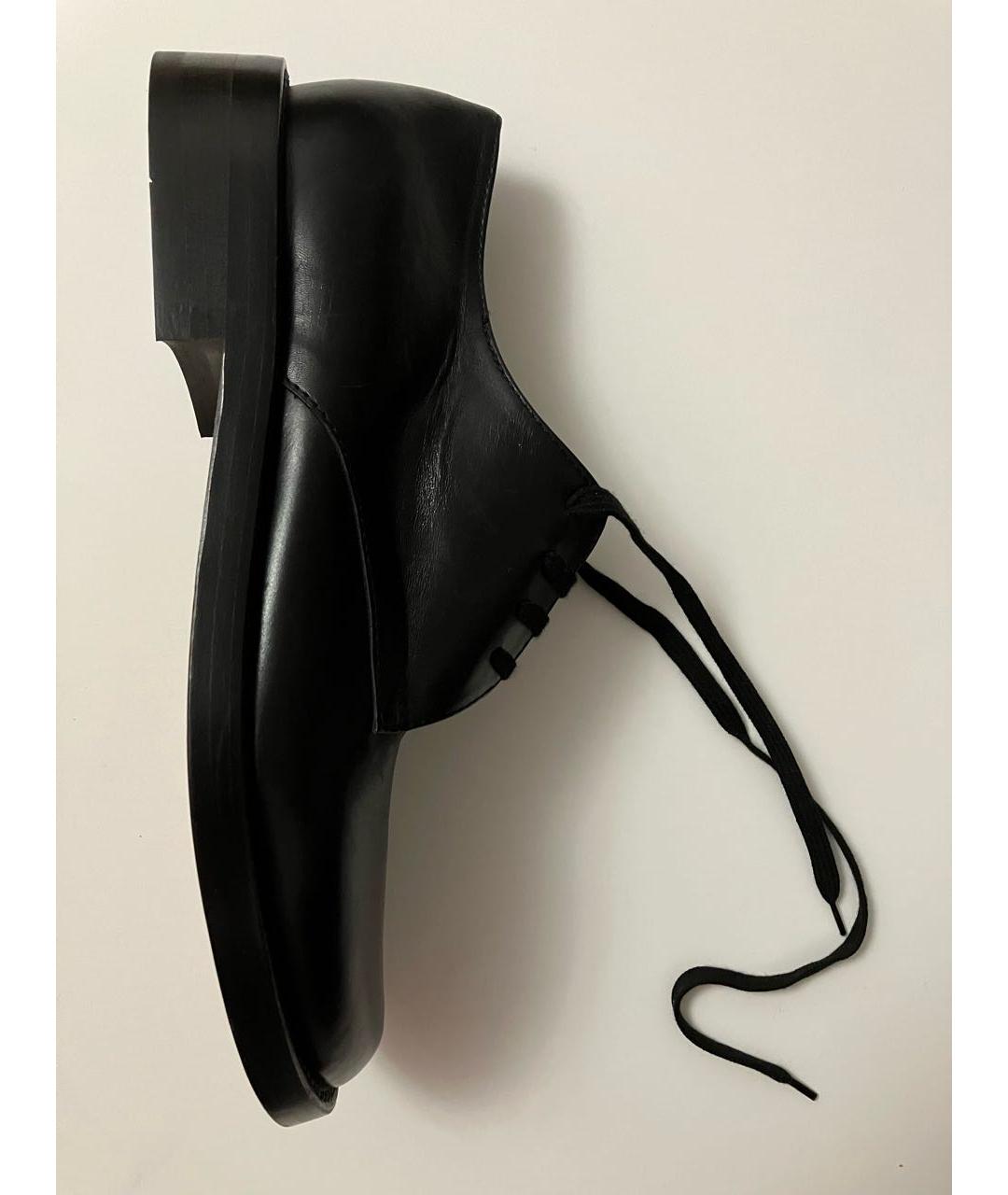 ANN DEMEULEMEESTER Черные кожаные туфли, фото 7