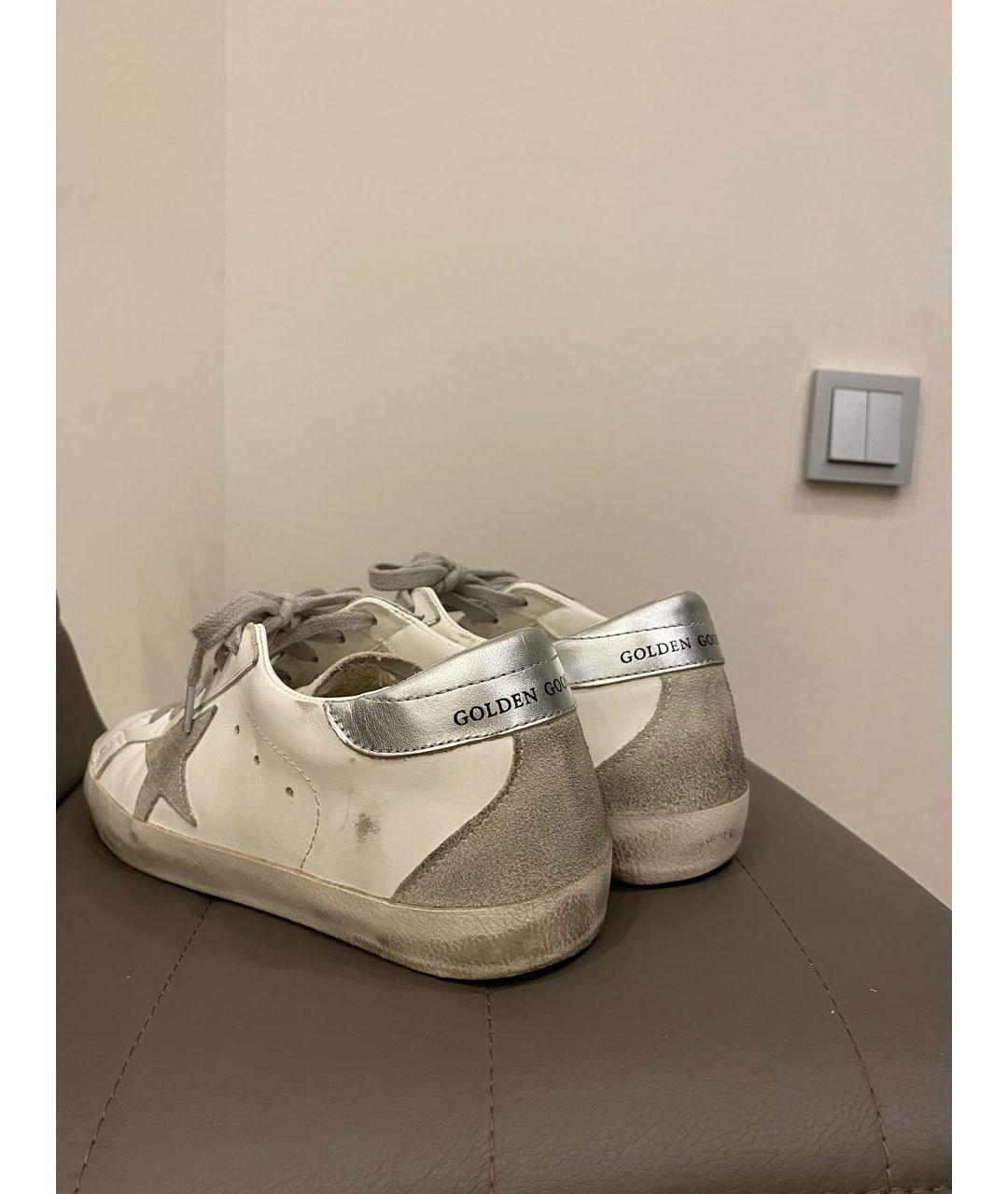 GOLDEN GOOSE DELUXE BRAND Белые кожаные кеды, фото 4