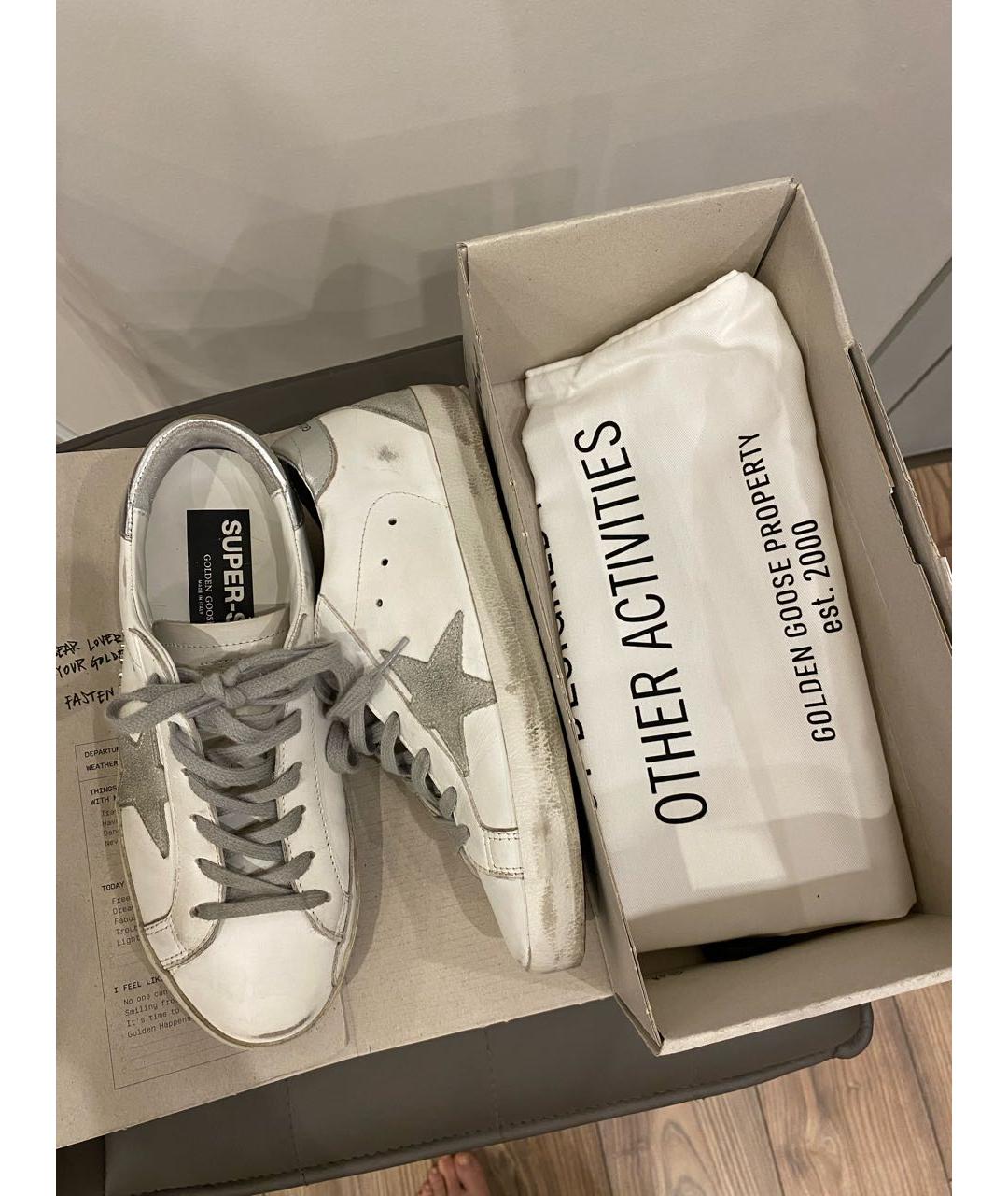 GOLDEN GOOSE DELUXE BRAND Белые кожаные кеды, фото 3