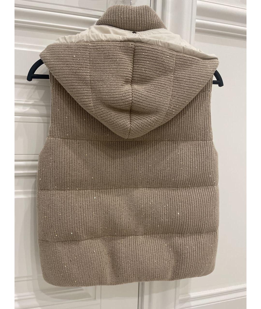 BRUNELLO CUCINELLI Бежевый хлопковый жилет, фото 4