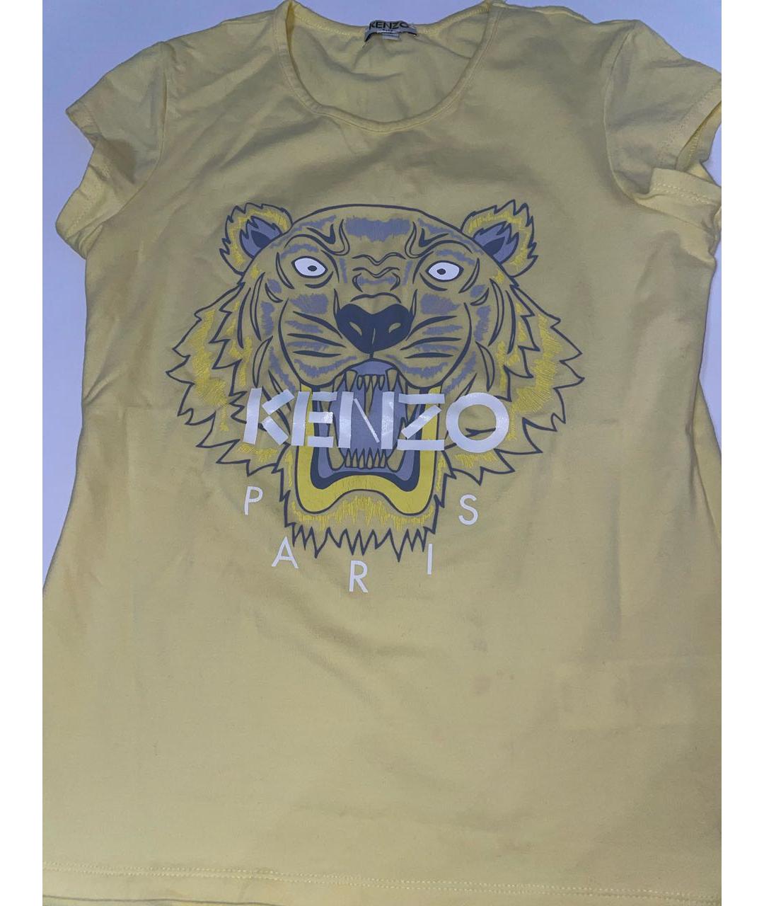 KENZO KIDS Желтый хлопковый детская футболка / топ, фото 4