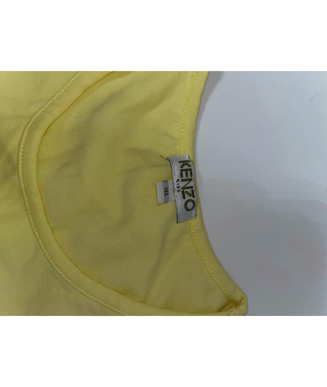 KENZO KIDS Желтый хлопковый детская футболка / топ, фото 3
