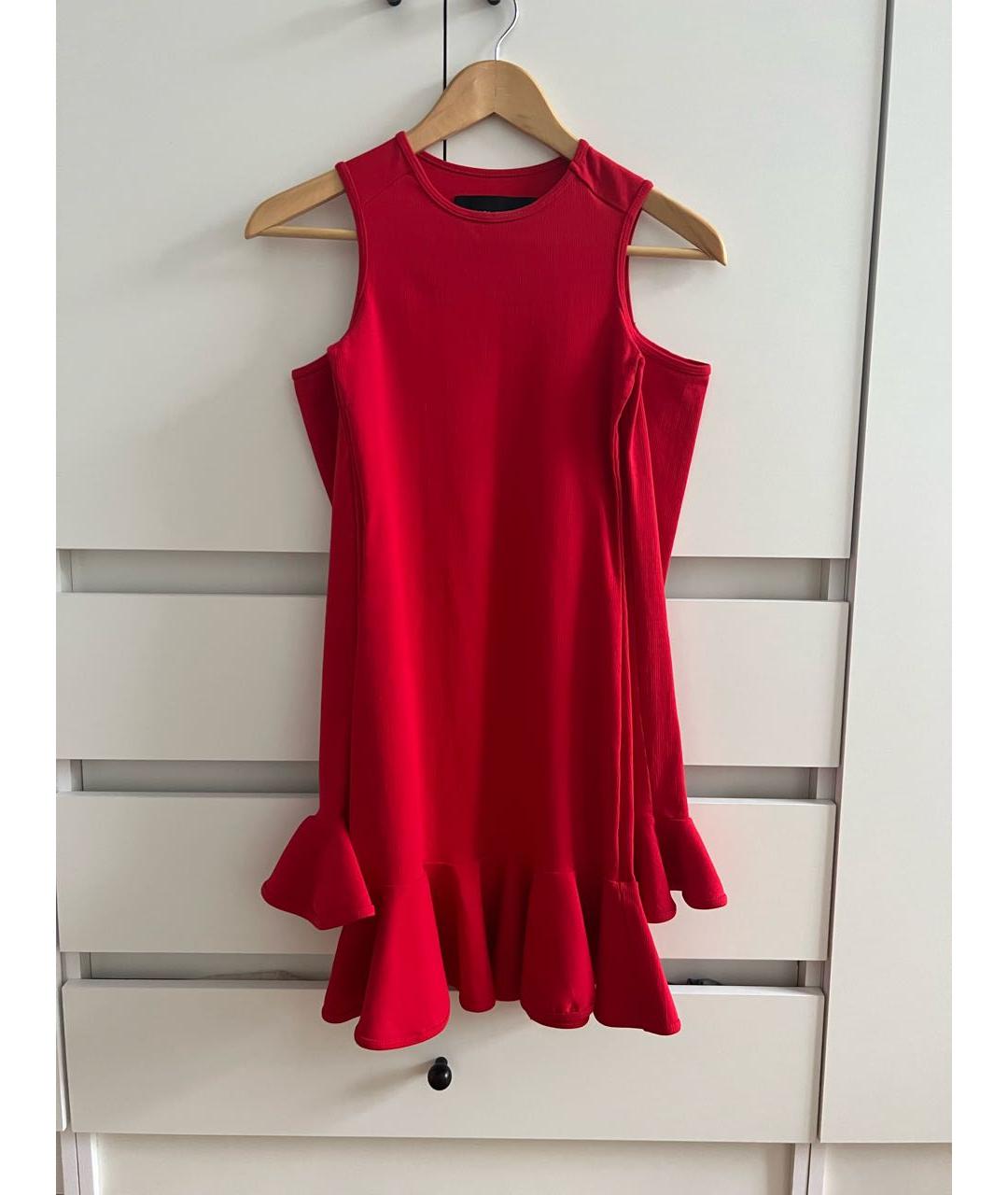 MICHAEL LO SORDO Красное коктейльное платье, фото 5
