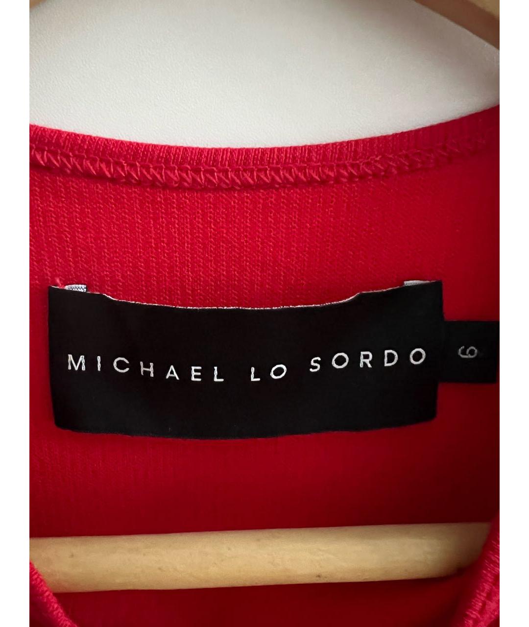MICHAEL LO SORDO Красное коктейльное платье, фото 3