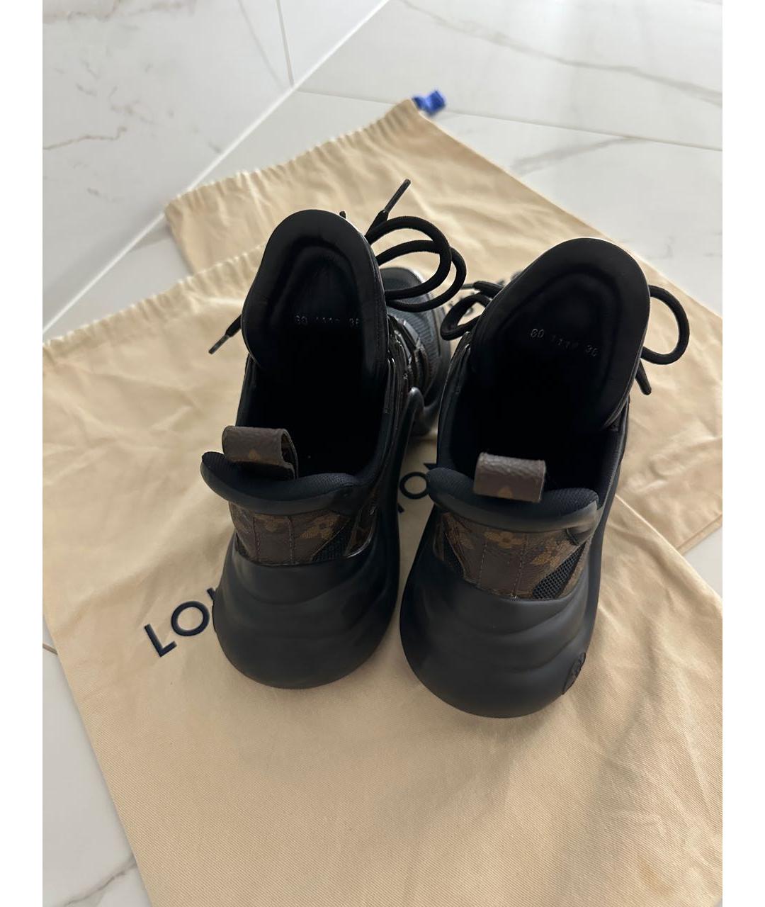 LOUIS VUITTON PRE-OWNED Черные кроссовки, фото 4