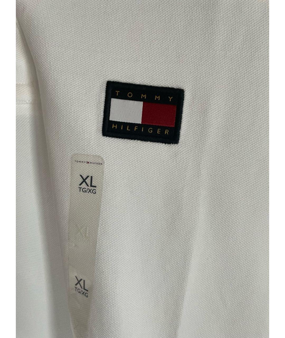 TOMMY HILFIGER Белое хлопковое поло с коротким рукавом, фото 7