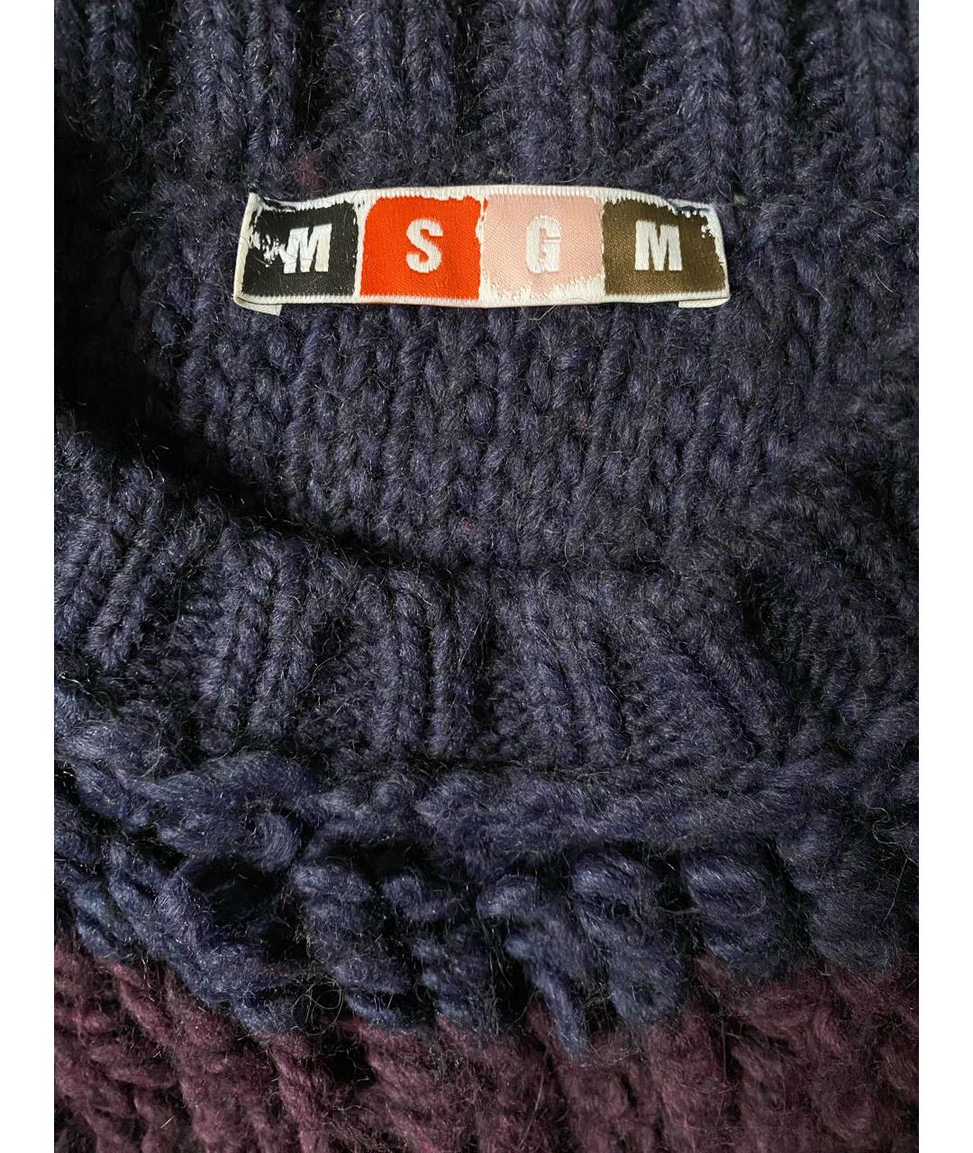 MSGM Темно-синий шерстяной джемпер / свитер, фото 6