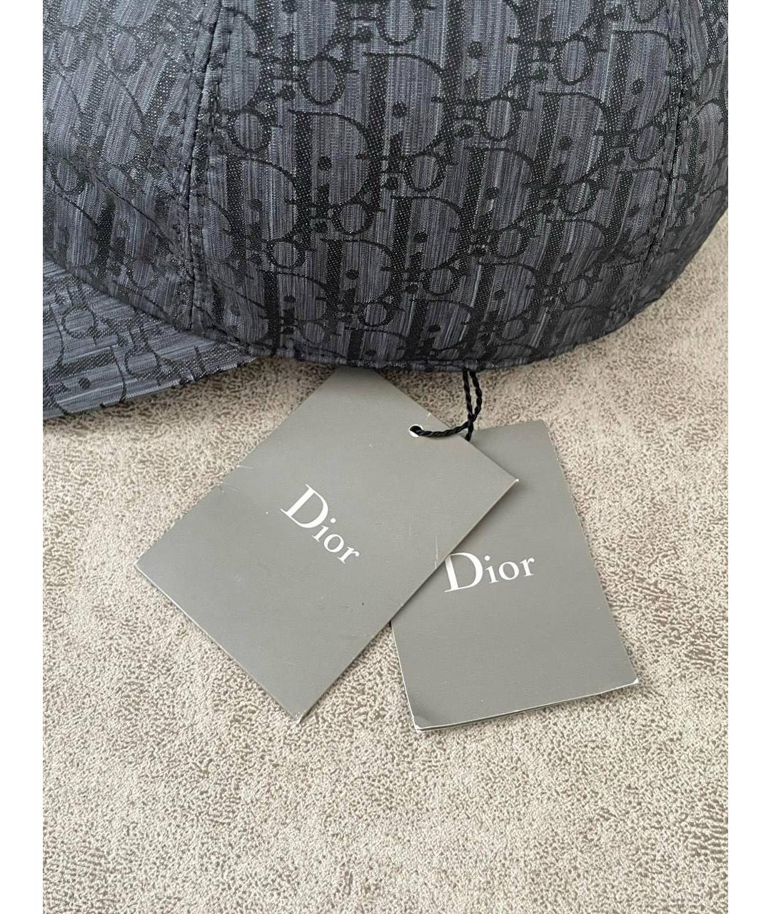 DIOR HOMME Антрацитовая шерстяная кепка/бейсболка, фото 3