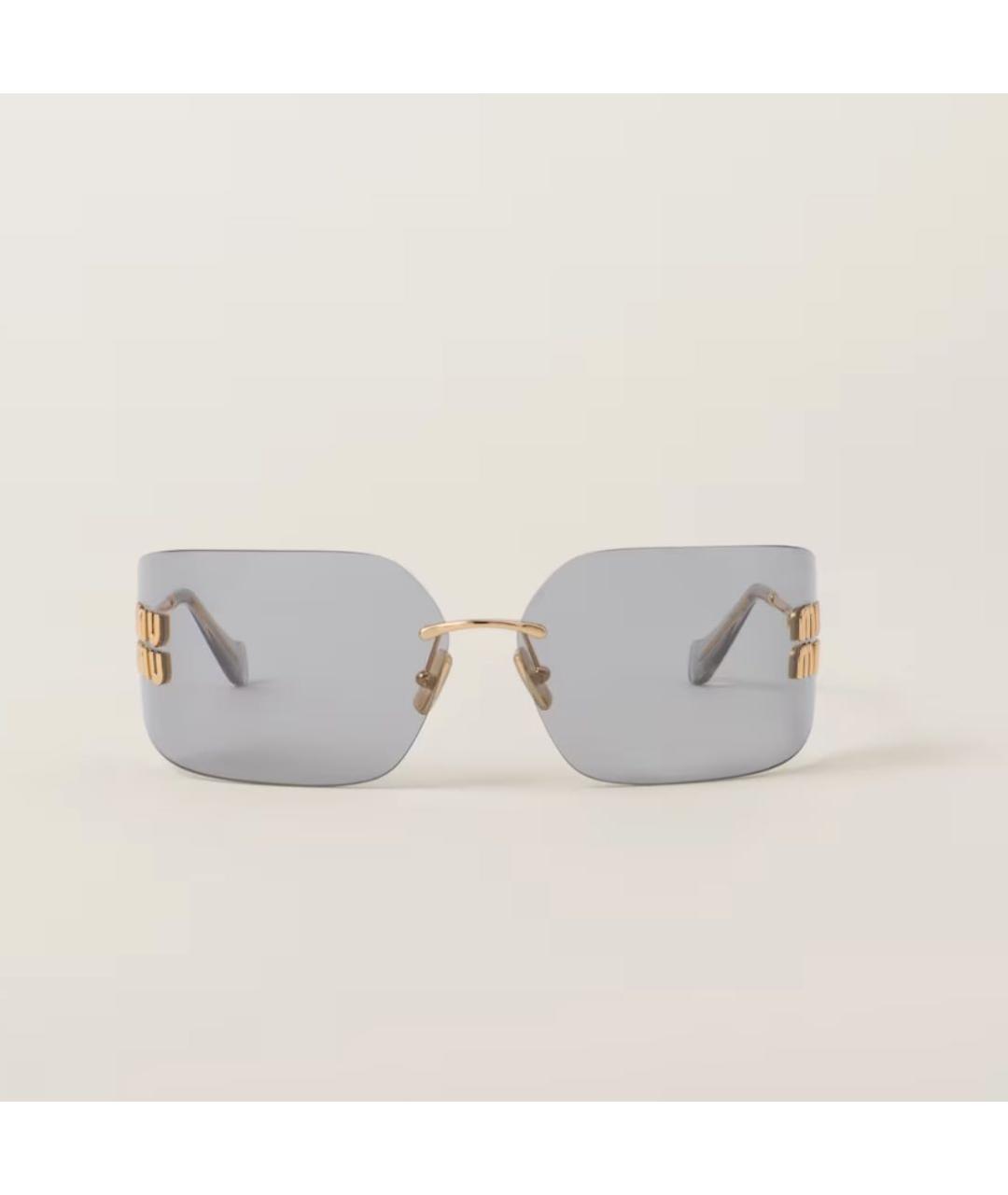 MIU MIU Голубые пластиковые солнцезащитные очки, фото 5