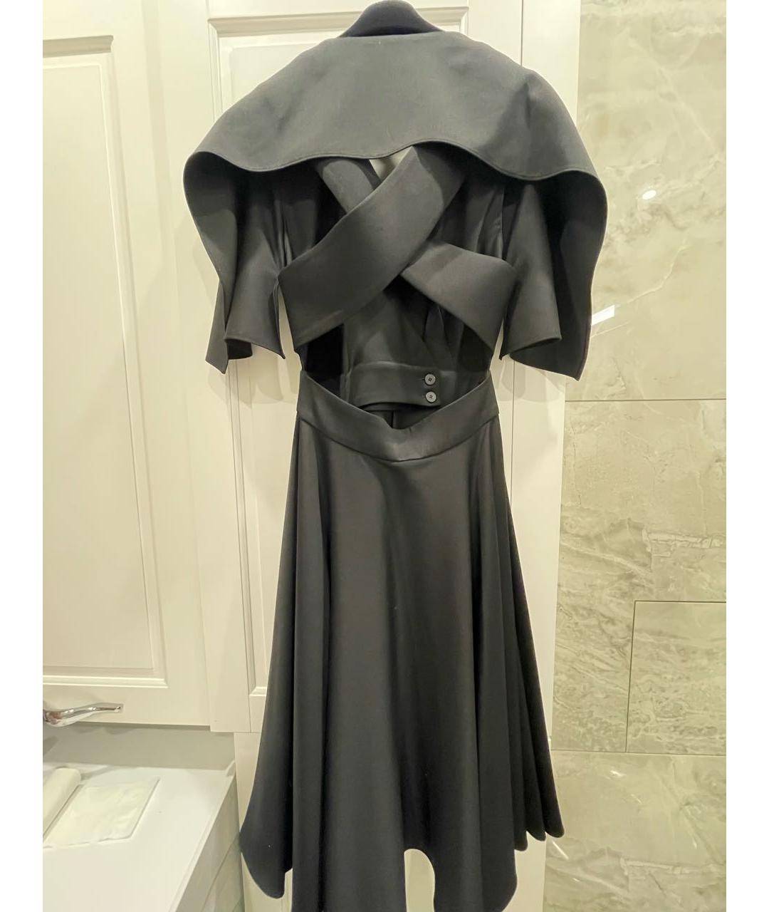 ALEXANDER MCQUEEN Черное шерстяное платье, фото 6