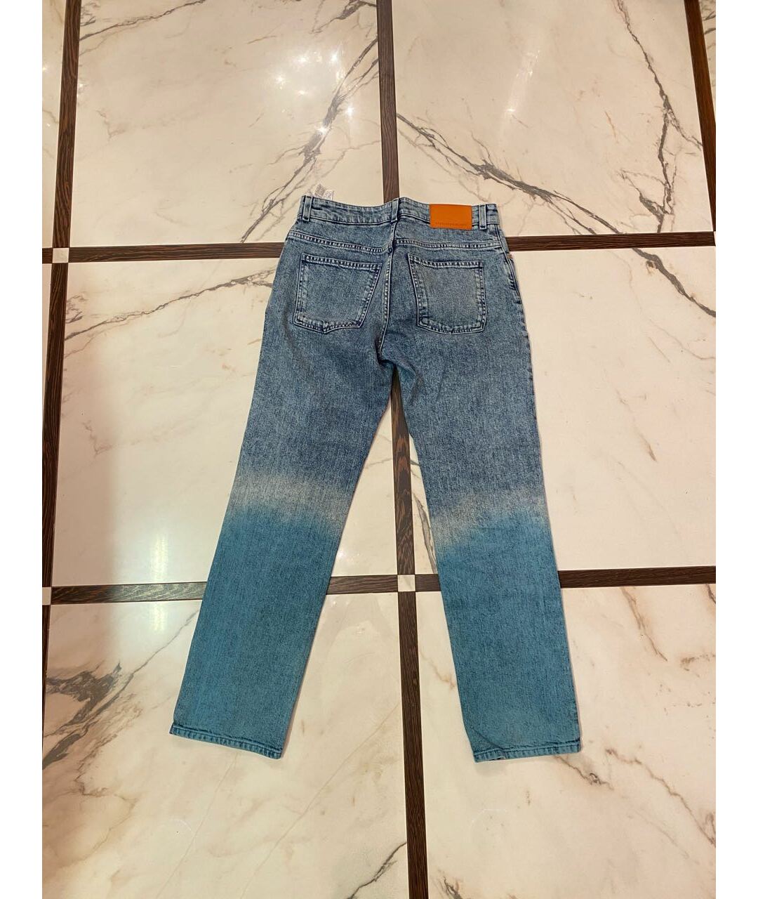 STELLA MCCARTNEY Бирюзовые хлопковые джинсы слим, фото 2