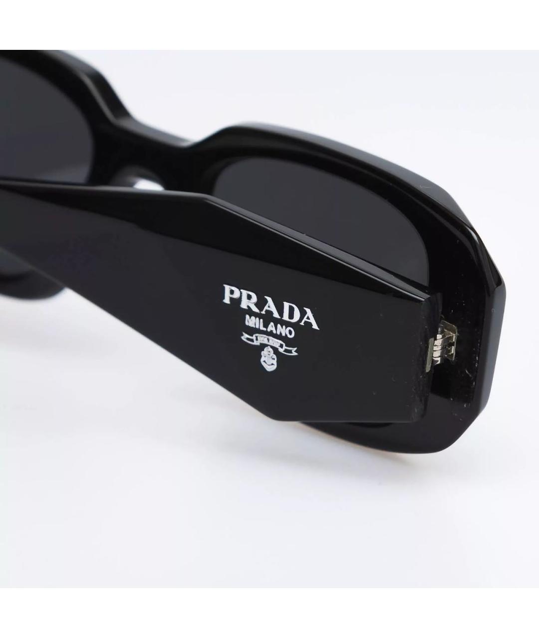 PRADA Черные пластиковые солнцезащитные очки, фото 5