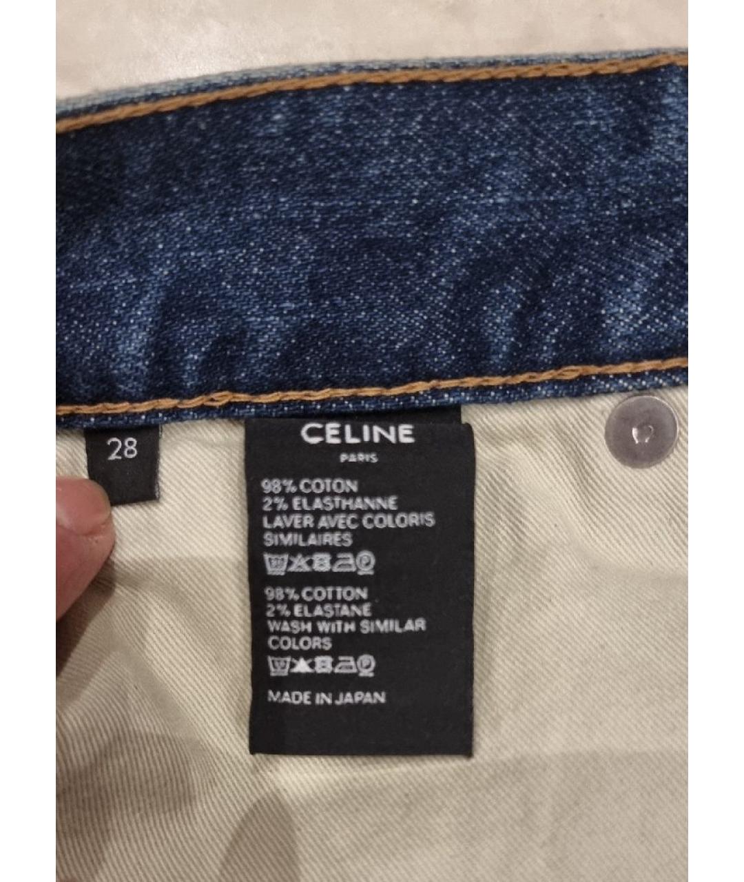 CELINE PRE-OWNED Синие хлопковые джинсы слим, фото 7