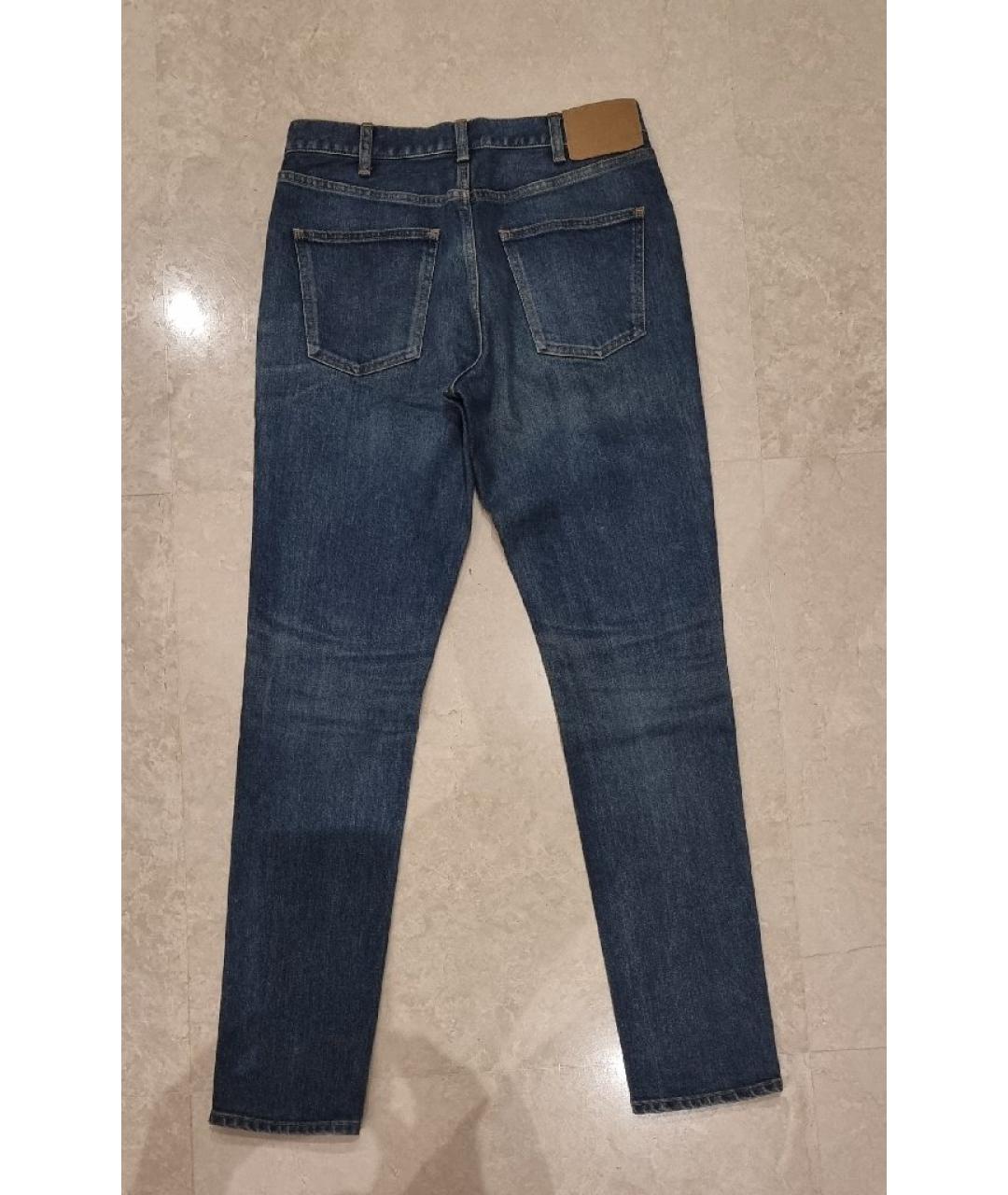 CELINE PRE-OWNED Синие хлопковые джинсы слим, фото 2