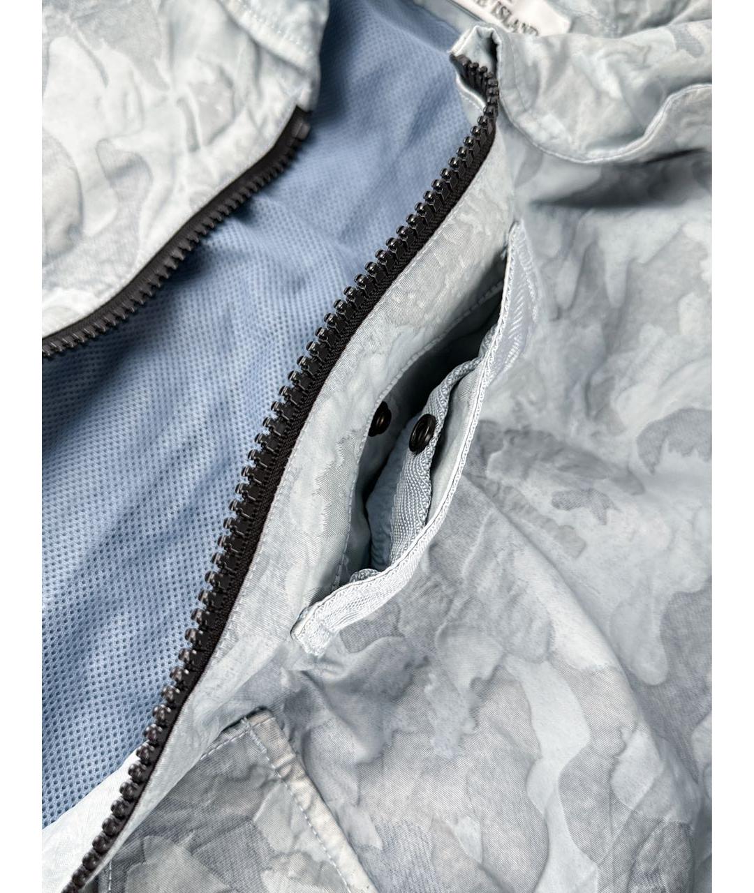 STONE ISLAND Голубая хлопковая куртка, фото 6