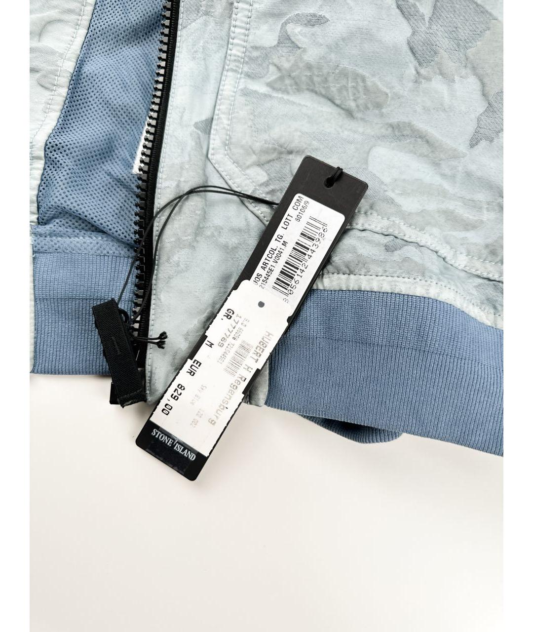 STONE ISLAND Голубая хлопковая куртка, фото 8