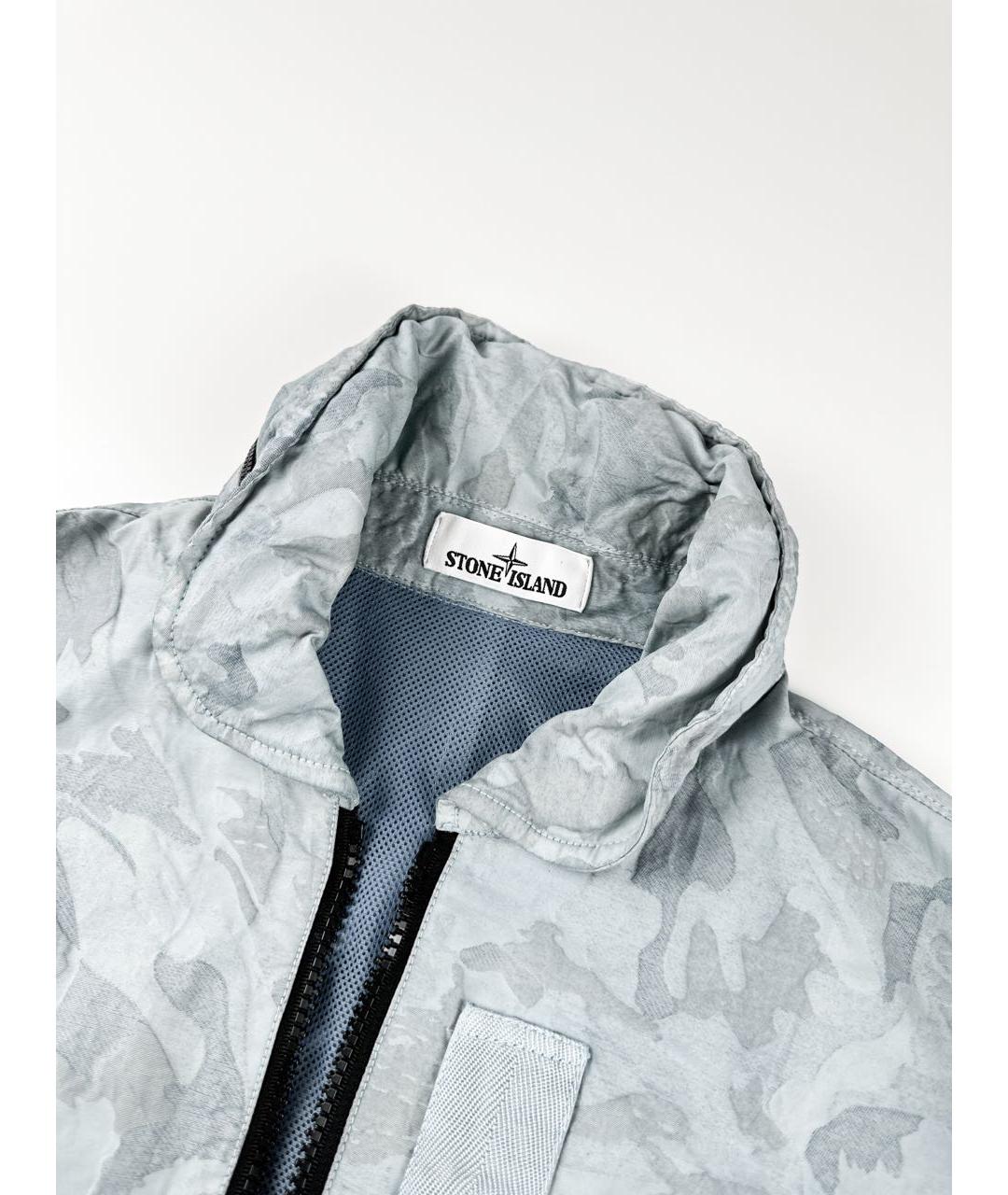 STONE ISLAND Голубая хлопковая куртка, фото 3