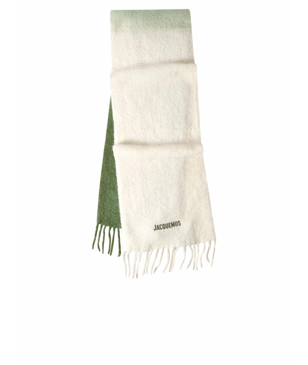 JACQUEMUS Зеленый шерстяной шарф, фото 1