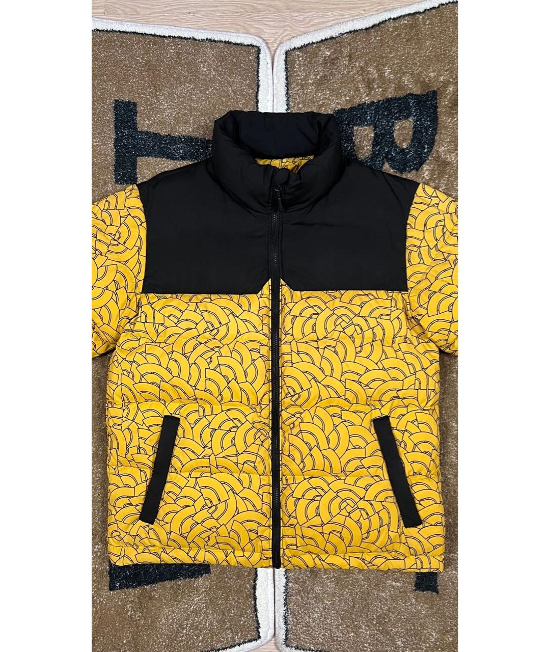 The north face nuptse store yellow dome print