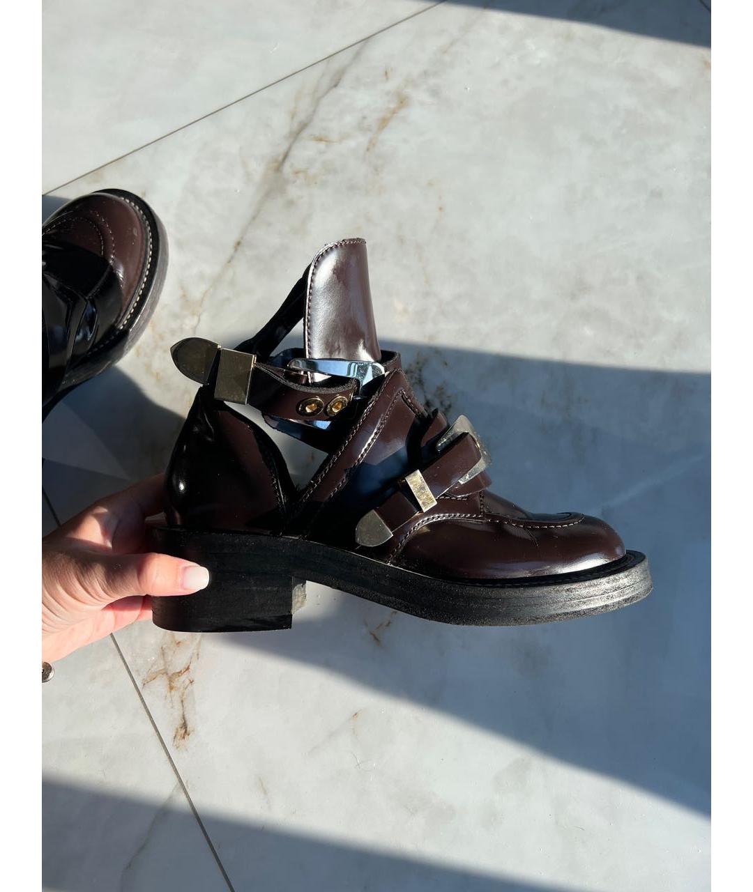 BALENCIAGA Коричневые кожаные ботинки, фото 9