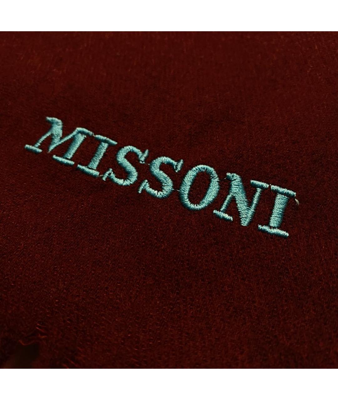 MISSONI Бордовый шарф, фото 8