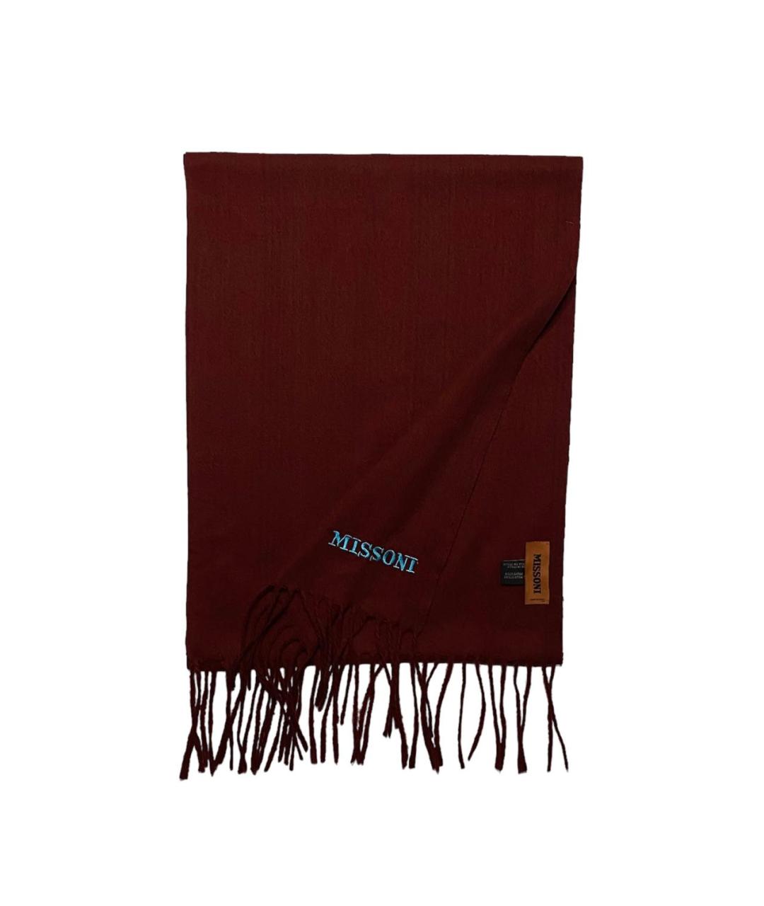 MISSONI Бордовый шарф, фото 3