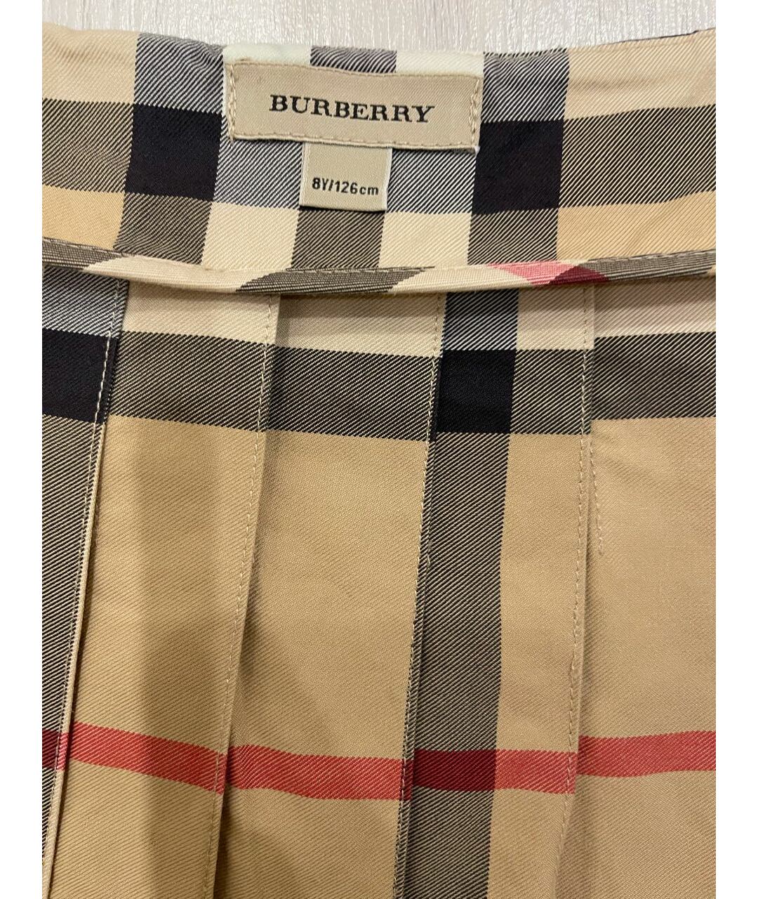 BURBERRY Коричневая хлопковая юбка, фото 5