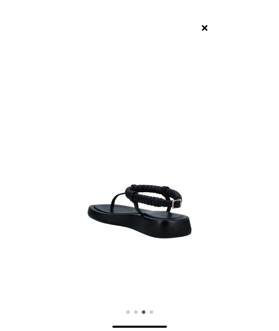 GIABORGHINI Черные кожаные сандалии, фото 3