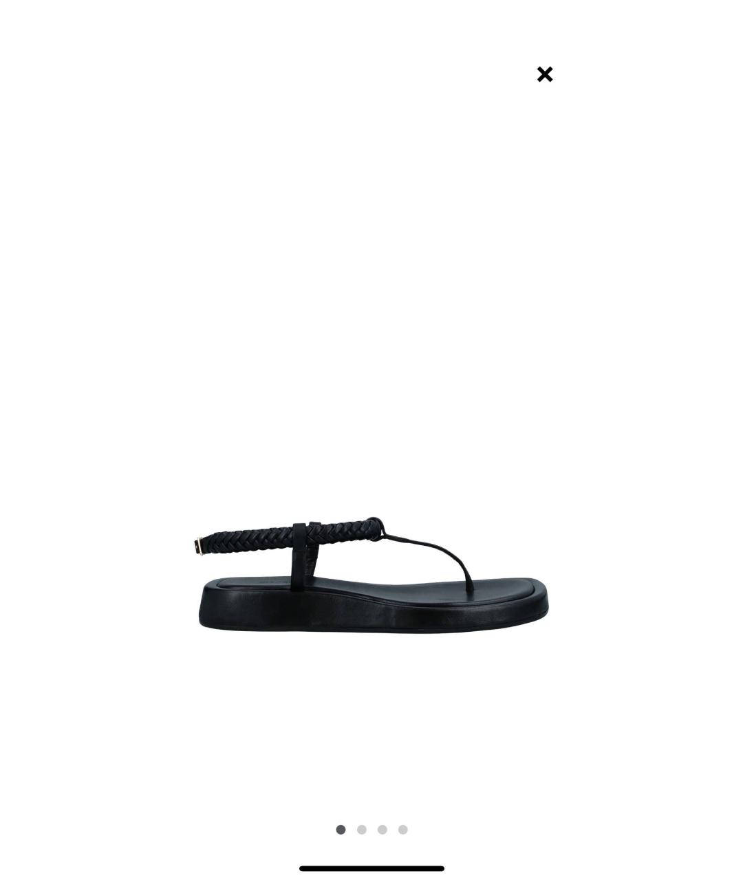 GIABORGHINI Черные кожаные сандалии, фото 7